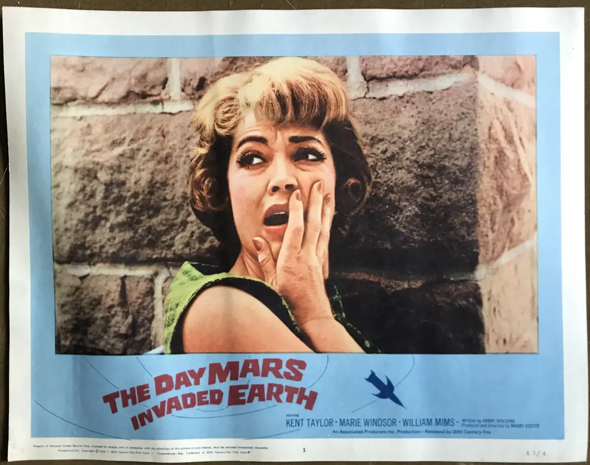Day Mars Invaded Earth Lobby Card Set Of 8