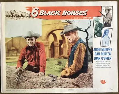 Six Black Horses Lobby Card Set Of 8 image 7