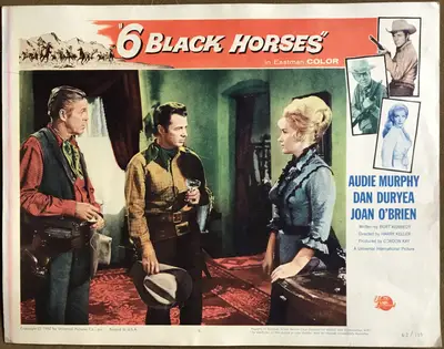 Six Black Horses Lobby Card Set Of 8 image 8