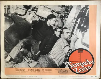 Torpedo Zone AKA Submarine Attack 1959 I.F.E. Release Lobby Card Set Of 8 image 1