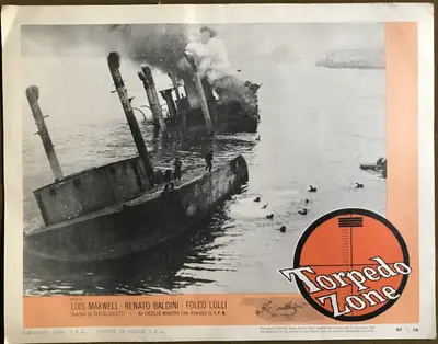 Torpedo Zone AKA Submarine Attack 1959 I.F.E. Release Lobby Card Set Of 8 image 4