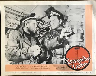 Torpedo Zone AKA Submarine Attack 1959 I.F.E. Release Lobby Card Set Of 8 image 5