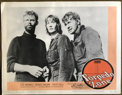 Torpedo Zone AKA Submarine Attack 1959 I.F.E. Release Lobby Card Set Of 8 image 6