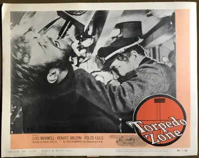 Torpedo Zone AKA Submarine Attack 1959 I.F.E. Release Lobby Card Set Of 8 image 8
