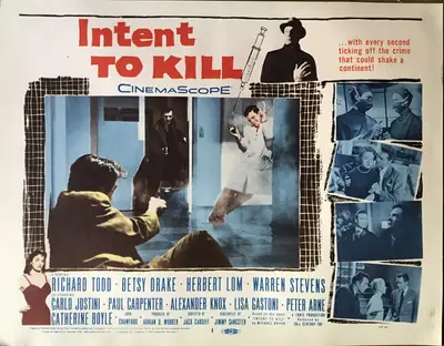 Intent to Kill Lobby Card Set Of 8 image 1