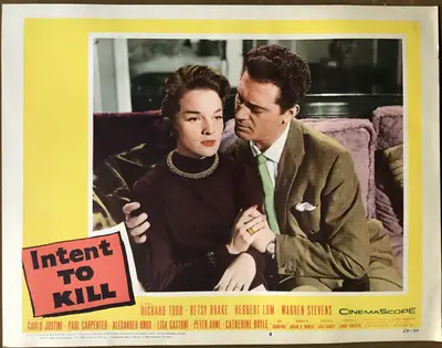 Intent to Kill Lobby Card Set Of 8 image 4