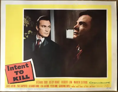 Intent to Kill Lobby Card Set Of 8 image 5