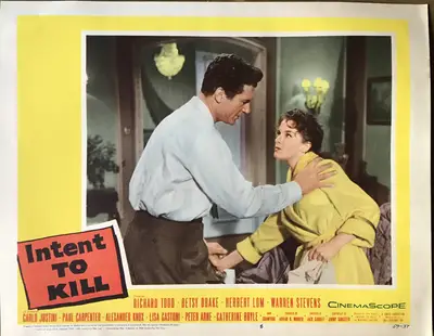 Intent to Kill Lobby Card Set Of 8 image 6