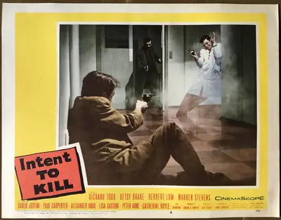 Intent to Kill Lobby Card Set Of 8 image 8
