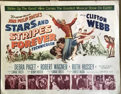 Stars and Stripes Forever Lobby Card Set Of 8 image 1