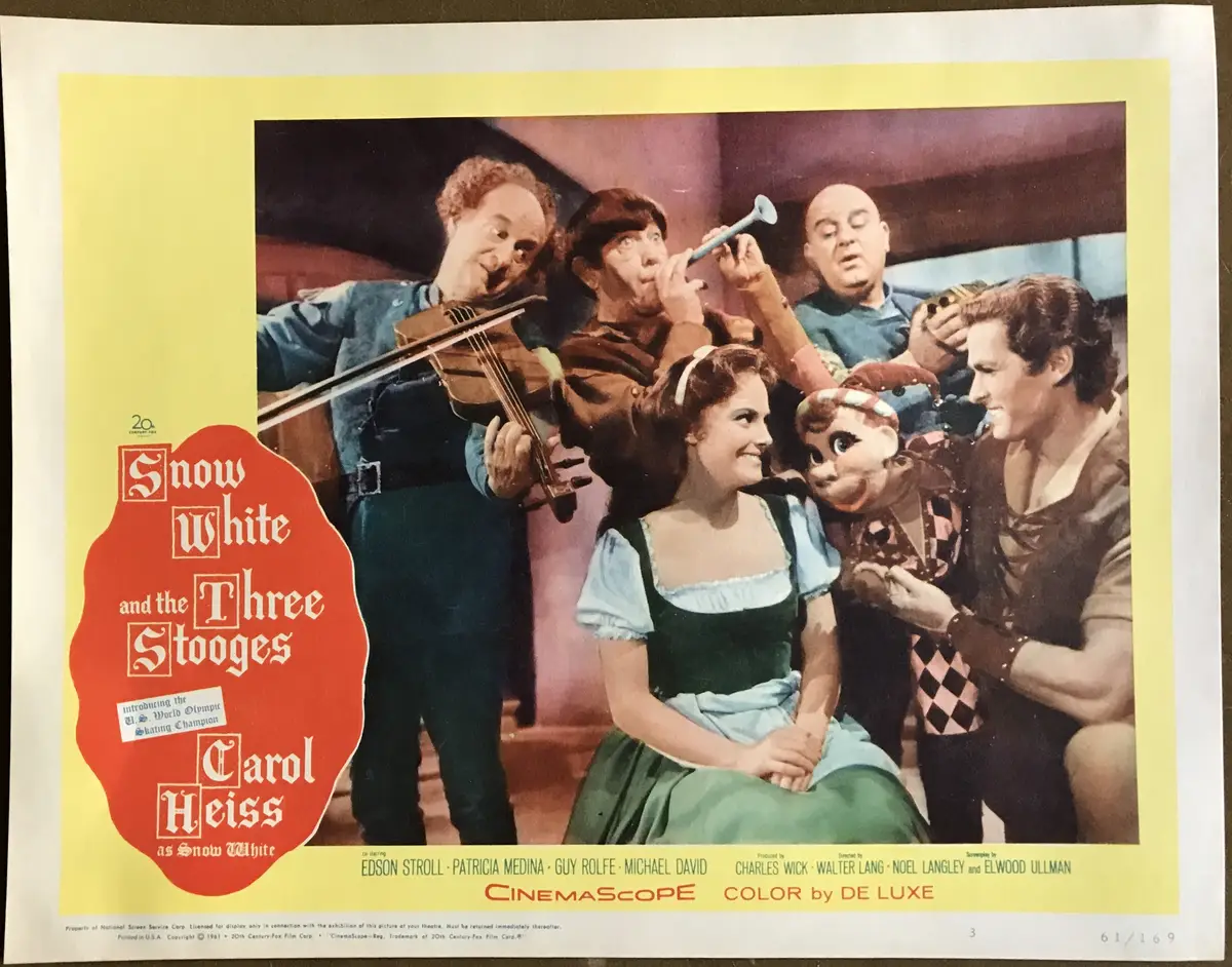 Snow White and the Three Stooges Lobby Card Set Of 8