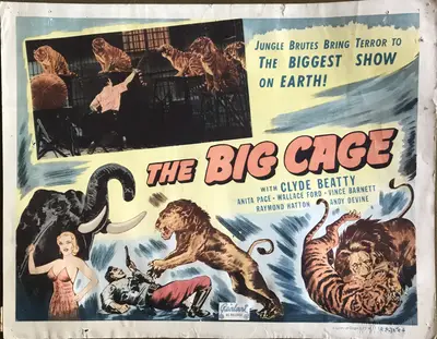 The Big Cage 1950 Real-Art Re-Release Lobby Card Set Of 8 image 1