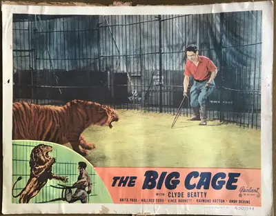 The Big Cage 1950 Real-Art Re-Release Lobby Card Set Of 8 image 4