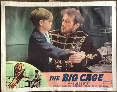 The Big Cage 1950 Real-Art Re-Release Lobby Card Set Of 8 image 6