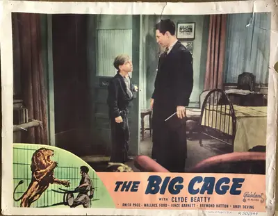 The Big Cage 1950 Real-Art Re-Release Lobby Card Set Of 8 image 7
