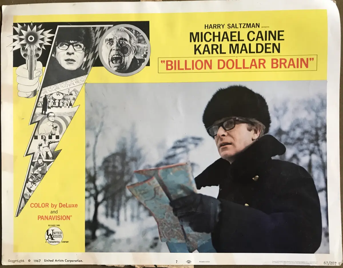 Billion Dollar Brain Lobby Card Set Of 8