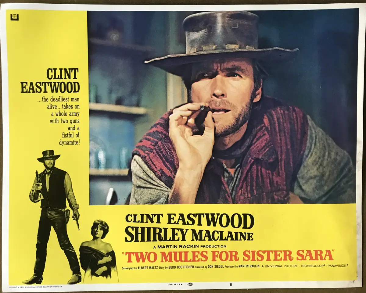 Two Mules for Sister Sara Lobby Card Set Of 8