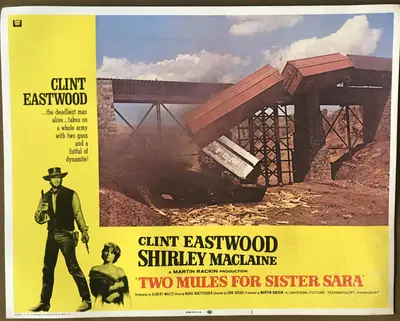 Two Mules for Sister Sara Lobby Card Set Of 8 image 2