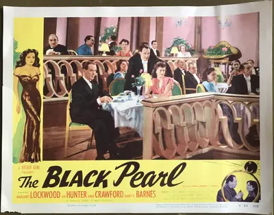 Bedelia 1953 Rank Re-Release Lobby Card Set Of 8 Title Change To The Black Pearl image 3