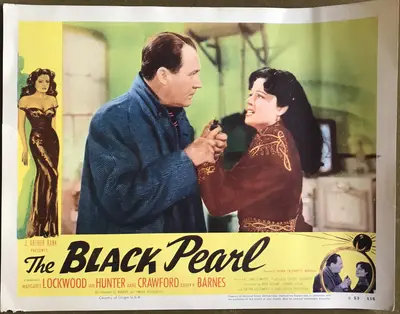 Bedelia 1953 Rank Re-Release Lobby Card Set Of 8 Title Change To The Black Pearl image 4