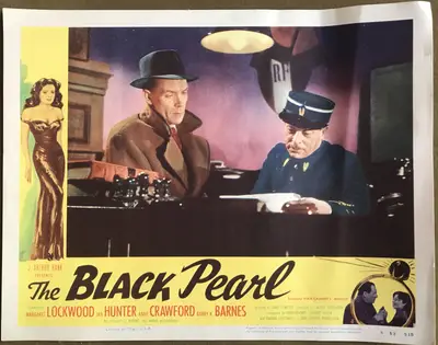 Bedelia 1953 Rank Re-Release Lobby Card Set Of 8 Title Change To The Black Pearl image 5