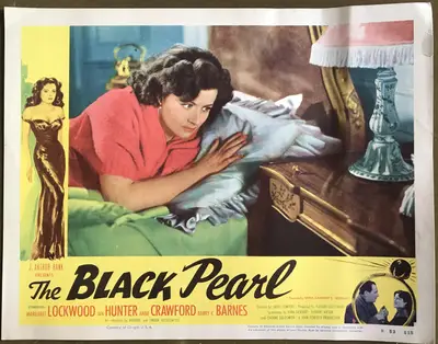 Bedelia 1953 Rank Re-Release Lobby Card Set Of 8 Title Change To The Black Pearl image 6