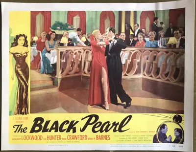 Bedelia 1953 Rank Re-Release Lobby Card Set Of 8 Title Change To The Black Pearl image 7