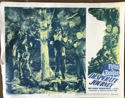 Desperate Journey 1856 Dominant Pictures Re-Release Lobby Card Set Of 8 image 2