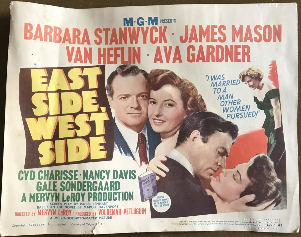 East Side, West Side Lobby Card Set Of 8