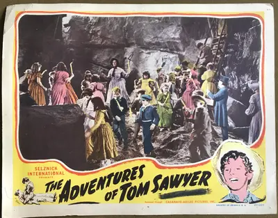 Adventures of Tom Sawyer 1945 Casanave-Artlee Re-Release Lobby Card Set Of 8 image 3