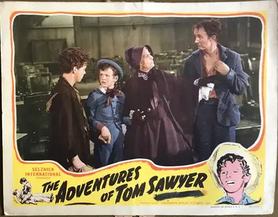Adventures of Tom Sawyer 1945 Casanave-Artlee Re-Release Lobby Card Set Of 8 image 7
