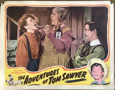 Adventures of Tom Sawyer 1945 Casanave-Artlee Re-Release Lobby Card Set Of 8 image 8