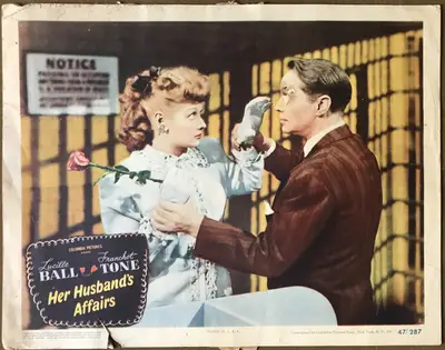 Her Husband's Affairs Lobby Cards (3) image 2