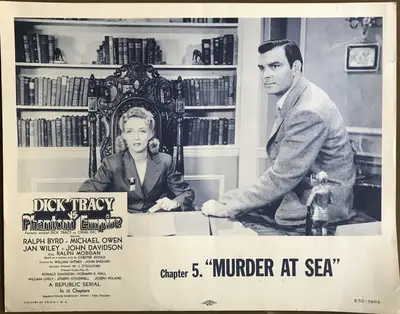 Dick Tracy vs. Crime Inc. AKA Dick Tracy Vs. Phantom Empire !952 Re-Release Lobby Cards (6) image 1
