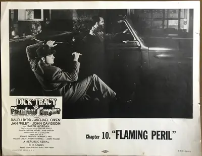 Dick Tracy vs. Crime Inc. AKA Dick Tracy Vs. Phantom Empire !952 Re-Release Lobby Cards (6) image 6