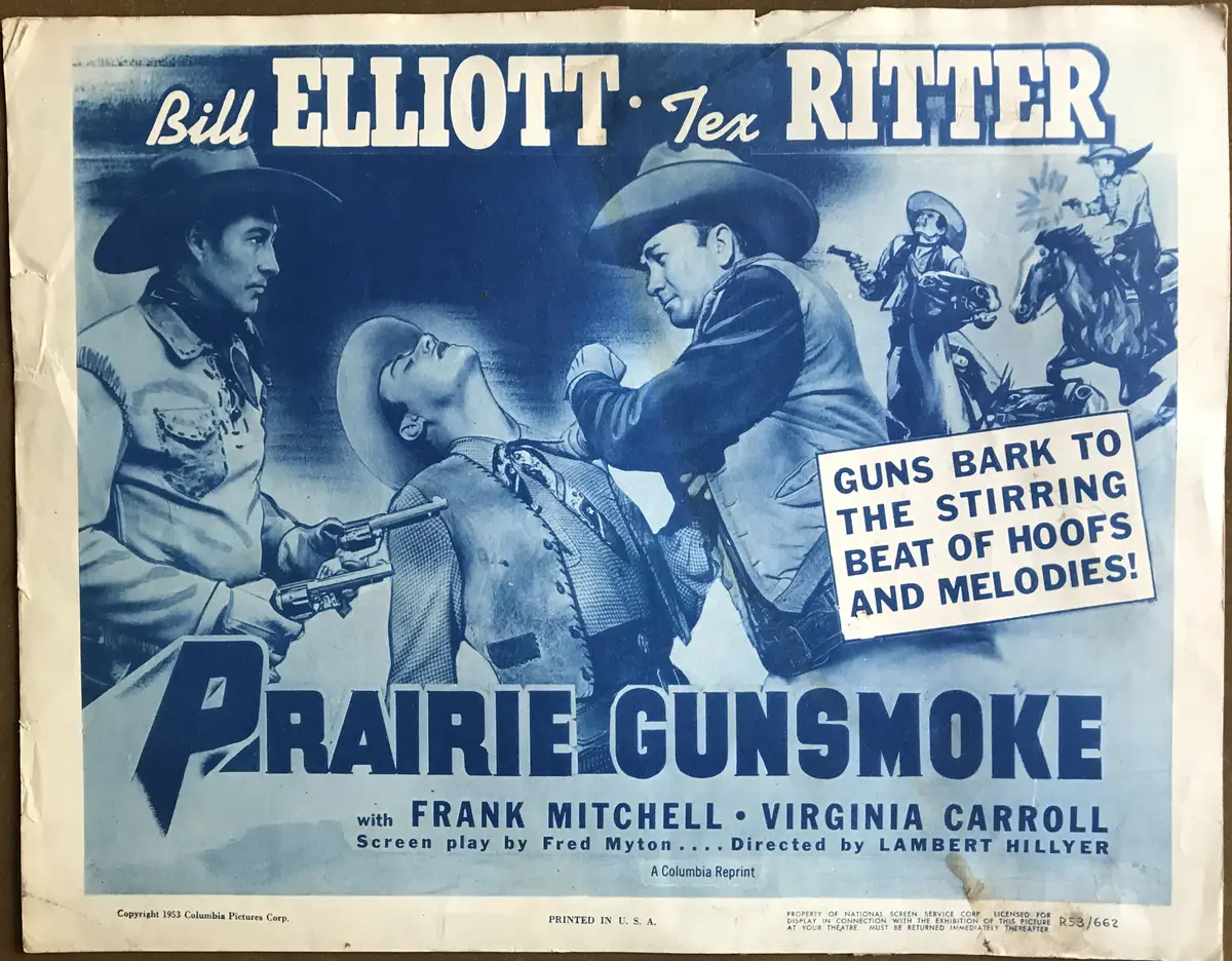 Prairie Gunsmoke 1953 Re-Release Title Card