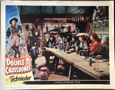 Double Crossbones Lobby Cards (7) image 4