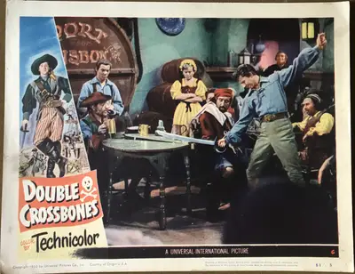 Double Crossbones Lobby Cards (7) image 5
