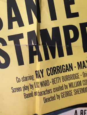 Santa Fe Stampede 1953 Re-Release One Sheet image 3