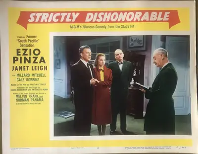 Strictly Dishonorable Lobby Card Set Of 8 image 2