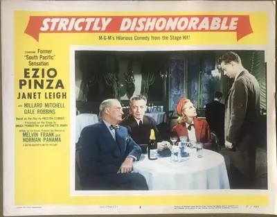 Strictly Dishonorable Lobby Card Set Of 8 image 3