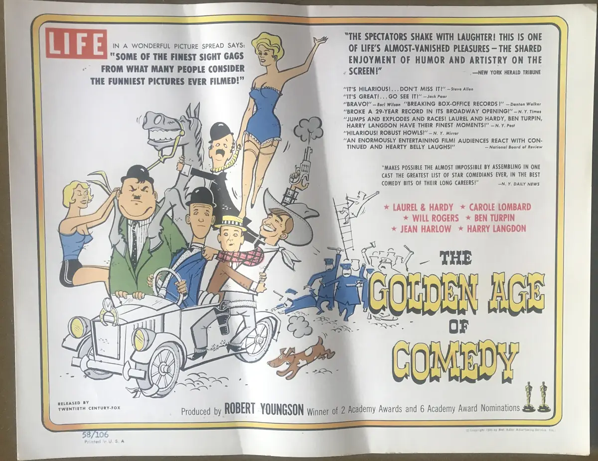 Golden Age of Comedy Lobby Card Set Of 8