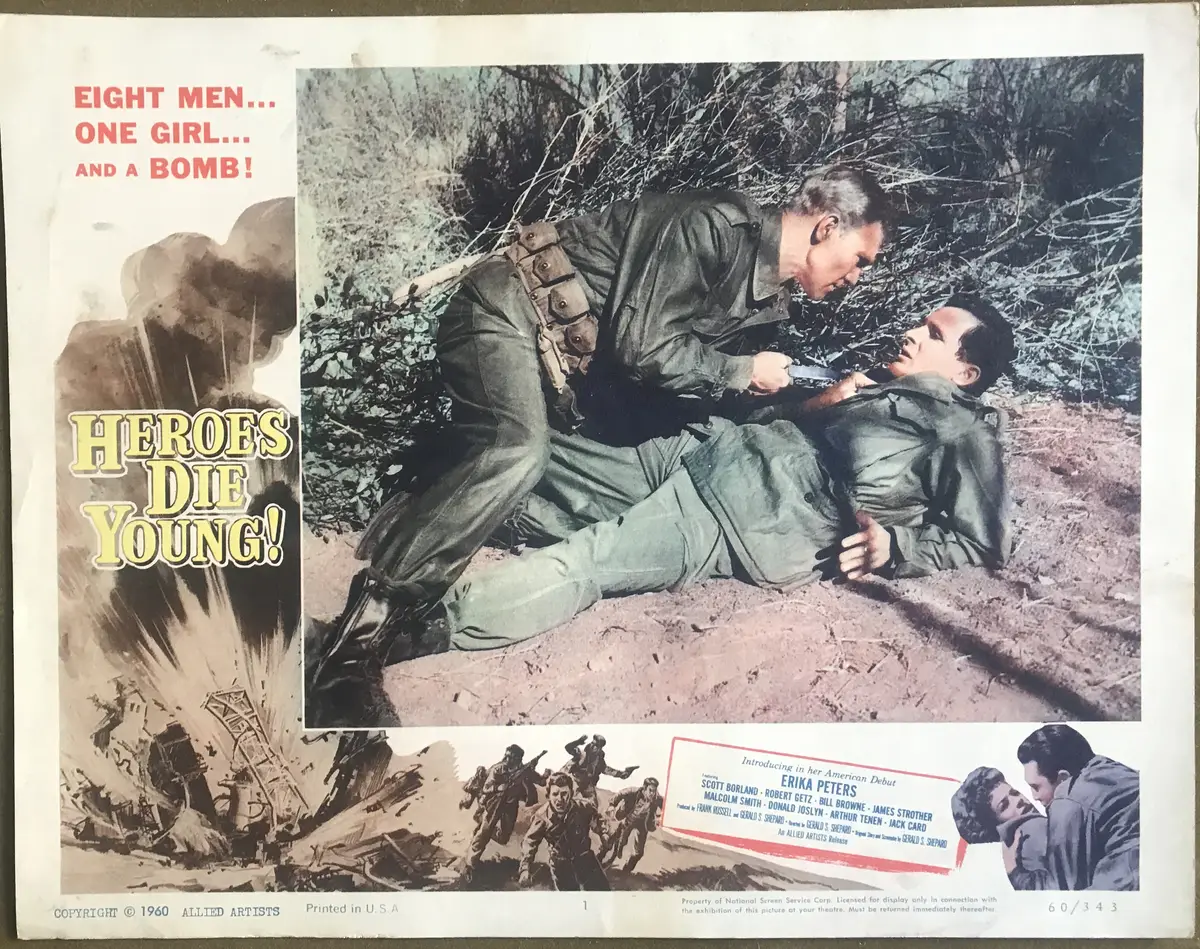 Heroes Die Young Lobby Card Set Of 8