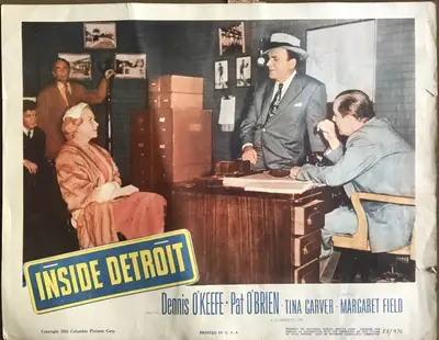 Inside Detroit Lobby Card Set Of 8 image 6