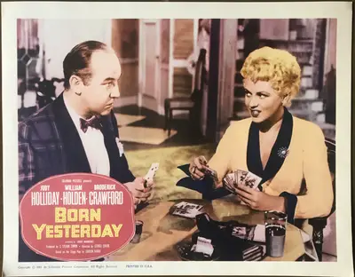 Born Yesterday 1961 Re-Release Lobby Card Set Of 8 image 3
