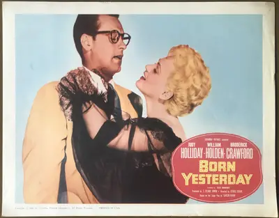 Born Yesterday 1961 Re-Release Lobby Card Set Of 8 image 5