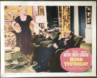 Born Yesterday 1961 Re-Release Lobby Card Set Of 8 image 6
