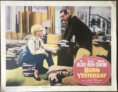 Born Yesterday 1961 Re-Release Lobby Card Set Of 8 image 7