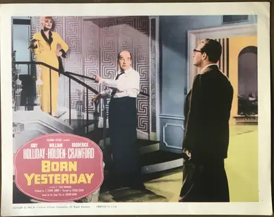 Born Yesterday 1961 Re-Release Lobby Card Set Of 8 image 8