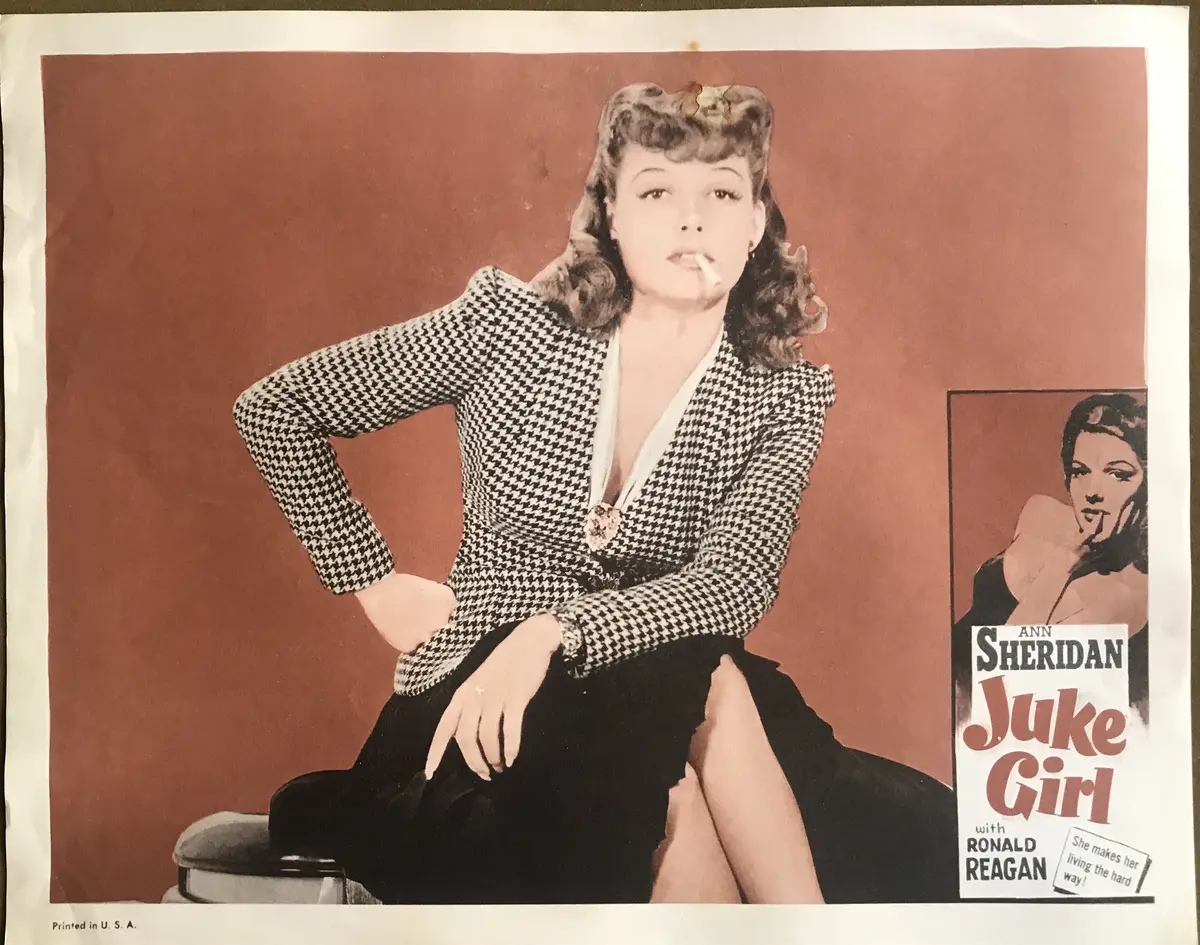 Juke Girl 1950's Re=Release Lobby Card Set Of 4